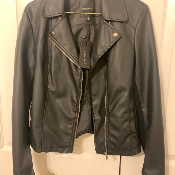 SOLD Dynamite faux leather jacket - Picture 3 of 3